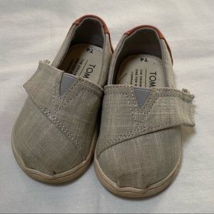 Baby Girl Toms shoes, size 4